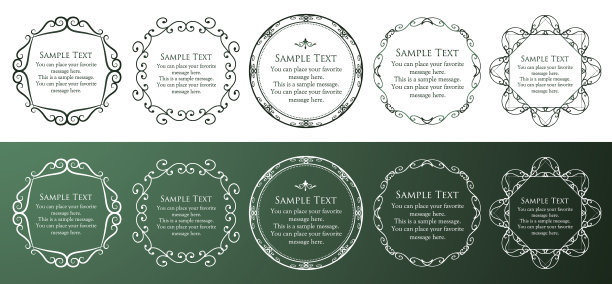 豪华框架设计卡设计古董豪华复古图片下载