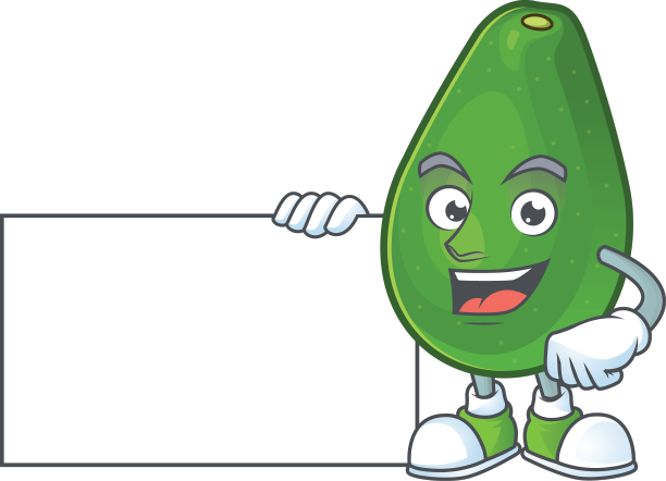 竖起大拇指，上面有鳄梨水果的特征图片下载