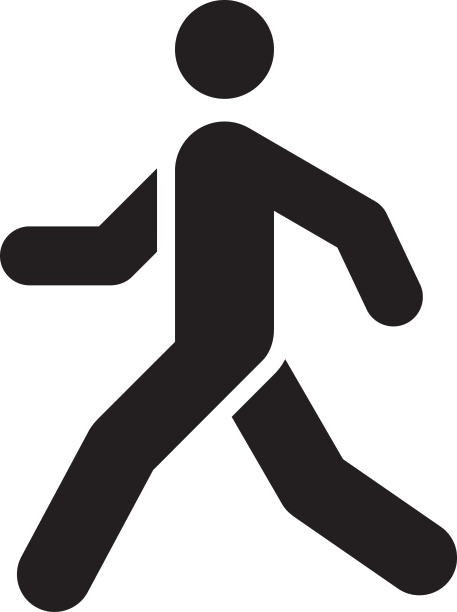 行走人黑色图标设计跑人概念标志图片下载