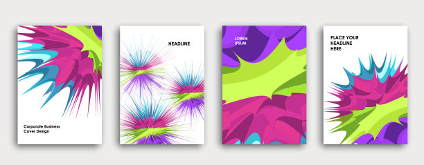 多色书籍封面页设计创意十足图片下载