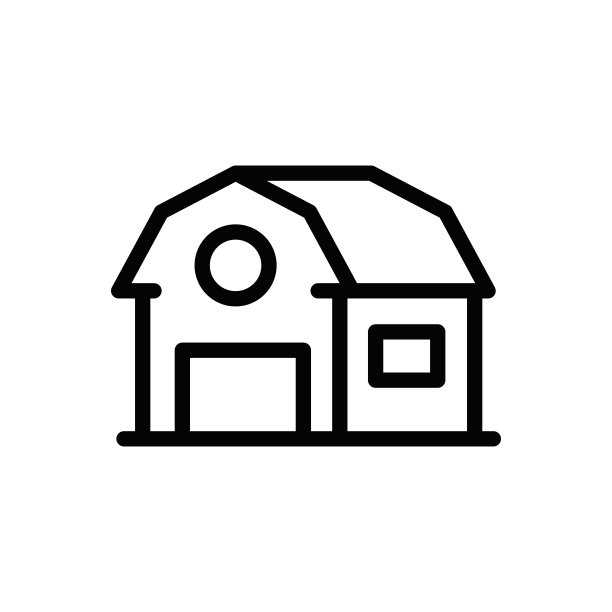 农场，农场和农业，线图标图片下载