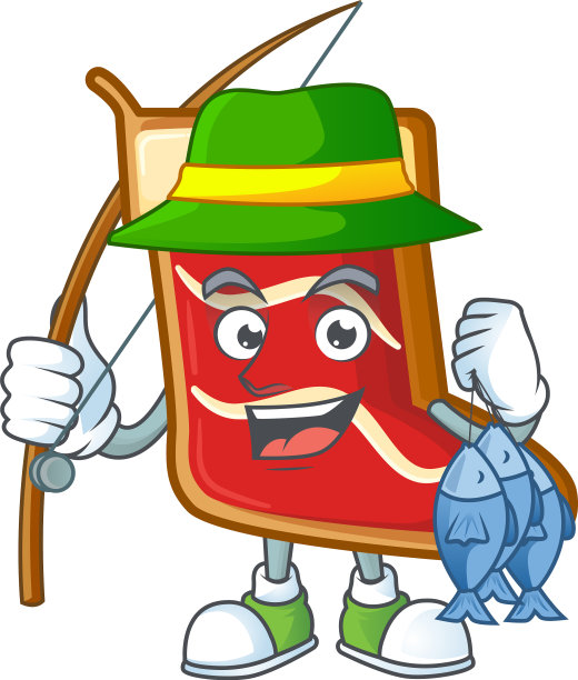 快乐的微笑有趣的钓鱼圣诞老人鞋子饼干图片下载