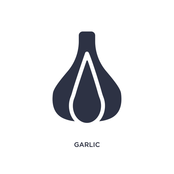白色背景上的大蒜图标简单的元素图片下载