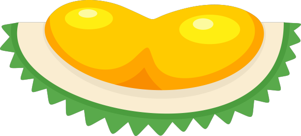 美味的榴莲片图标平坦的风格图片下载