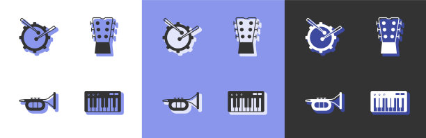 用鼓棒设置音乐合成器鼓图片下载