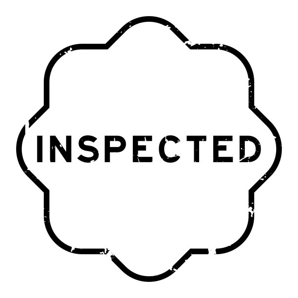 Grunge黑色检查字橡胶印章上的白色背景图片下载