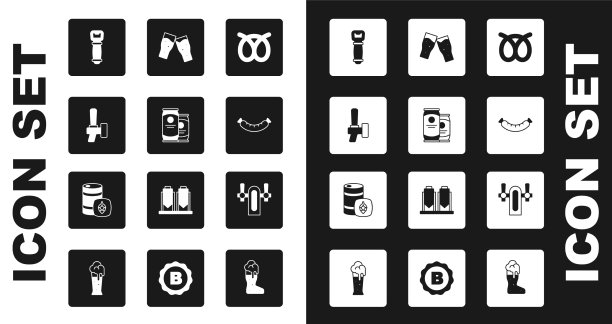 设定椒盐脆饼啤酒可以水龙头开瓶器香肠图片下载