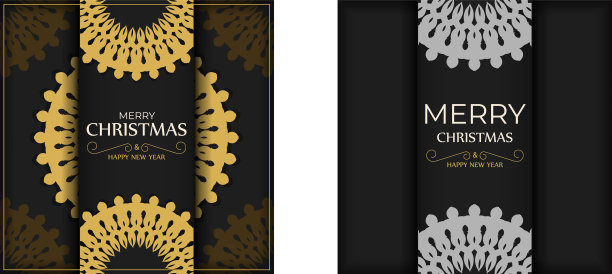 黑色节日快乐与彩色传单图片下载