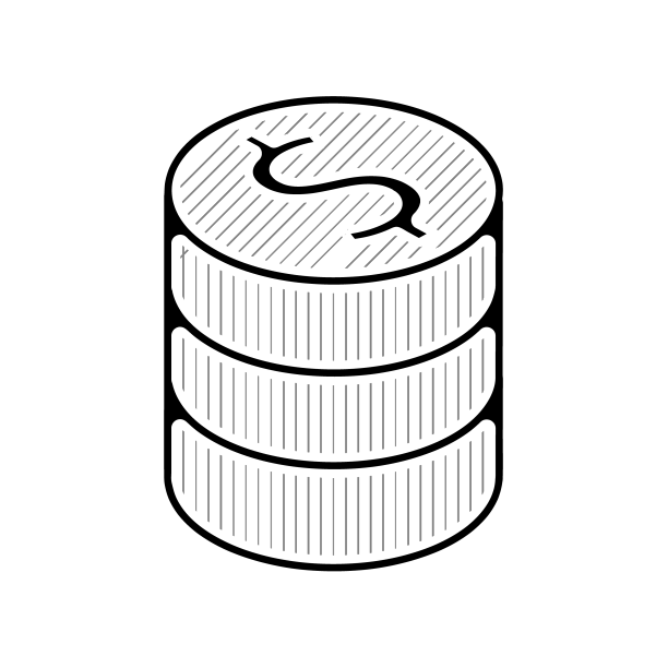 硬币细线图标图片下载