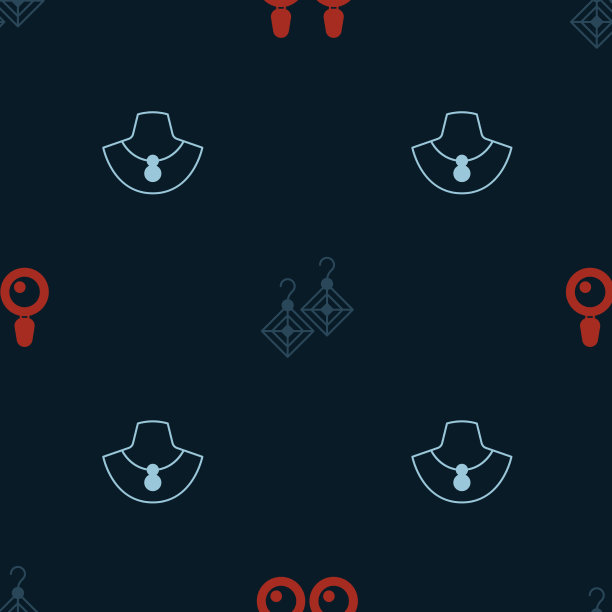 给模特戴上耳环和项链图片下载