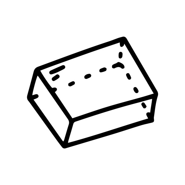 平行六面体线条涂鸦简约图标图片下载