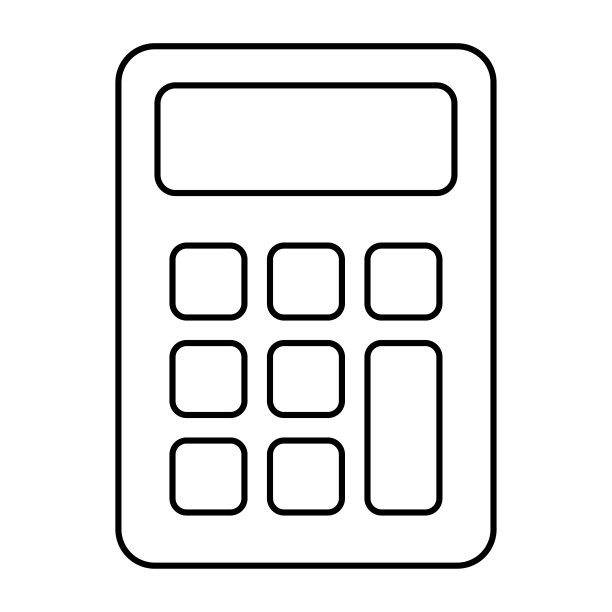 数学计算器Web按钮矢量图图片下载
