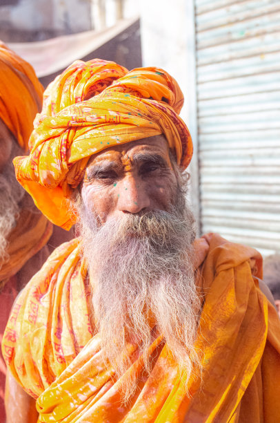 游客在巴尔萨纳神庙庆祝胡里节图片下载