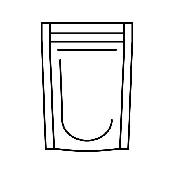 塑料袋线条图标矢量图图片下载