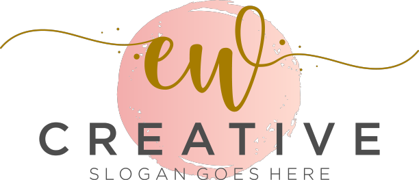 最初的ew女性标志美字母组合和图片下载