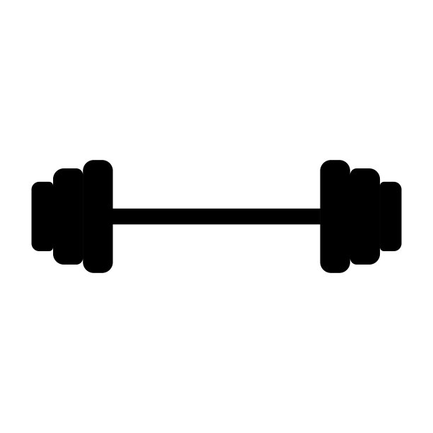 杠铃图标设计模板矢量插图图片下载