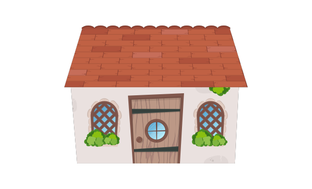 小仙屋有窗户，石头建筑图片下载