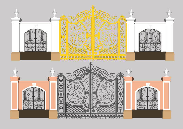 盖茨矢量装饰黑色装饰图片下载
