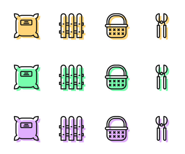 集线柳条篮装满了园子的种子图片下载