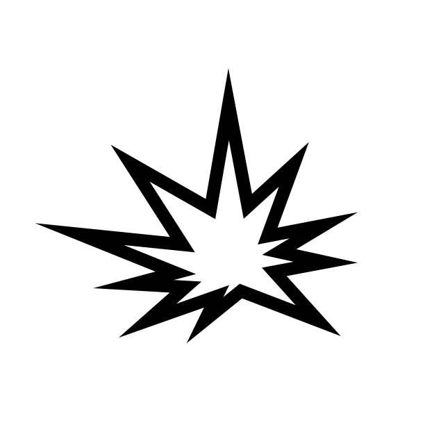 爆炸黑色矢量图标，爆炸符号图片下载