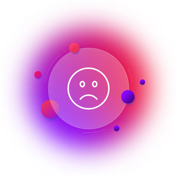 忧郁的表情线图标。悲伤，哭泣，难过的圆脸。感觉,emoji。坏心情的概念。Glassmorphism风格。矢量线图标的业务和广告图片下载