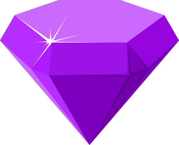 六角紫宝石紫水晶侧视图图片下载