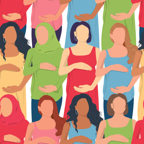 孕妇无缝图案图片下载