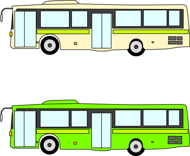 简单的巴士插图材料图片下载