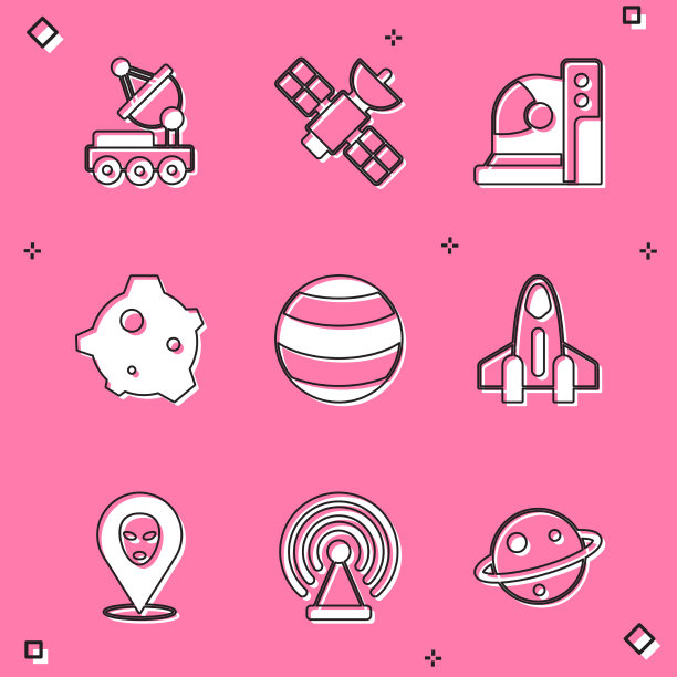 为火星漫游者卫星宇航员设置头盔图片下载