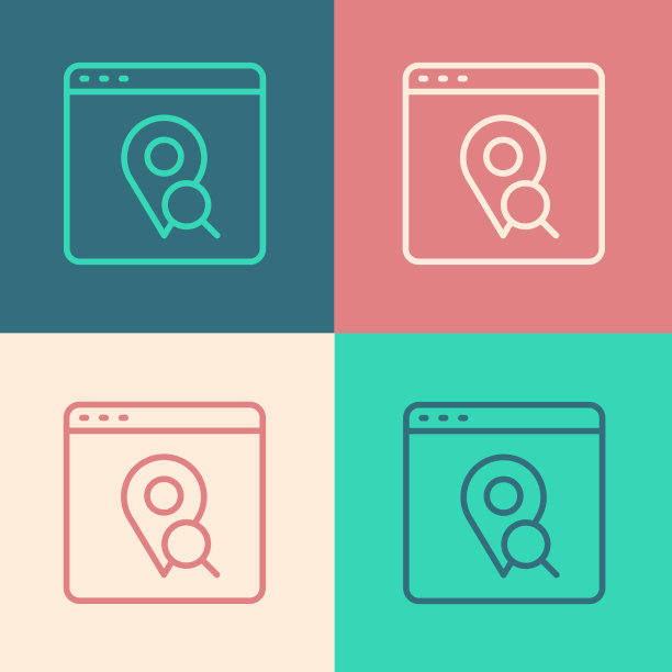 城市地图导航的波普艺术线条信息图图片下载