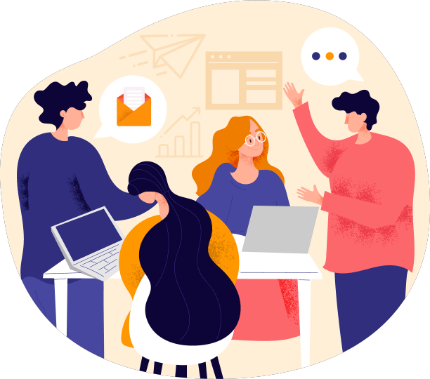 业务团队的头脑风暴图片下载