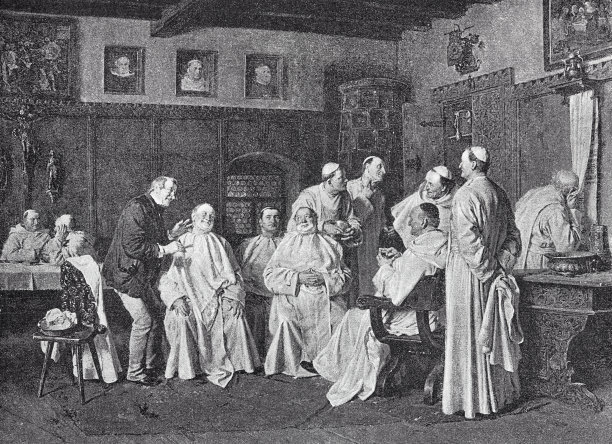 修道院剃须的一天图片下载