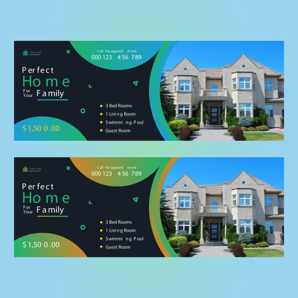 房地产facebook封面模板设计图片下载