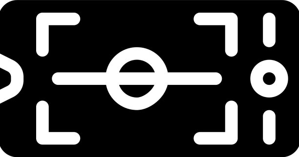 地平线水平手机摄像头字形图标图片下载