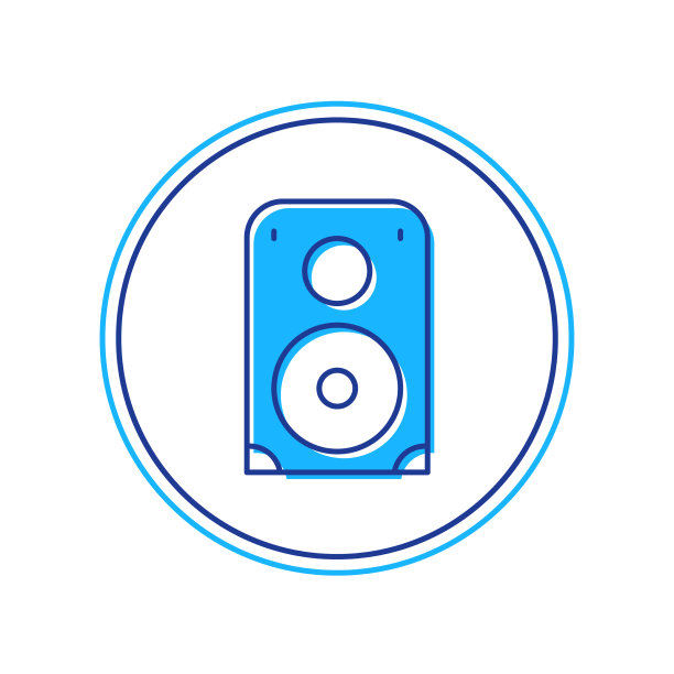 音响扬声器轮廓填充图标图片下载