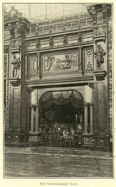 室内装潢商之门，巴黎，1889年世界博览会，19世纪维多利亚时代图片下载