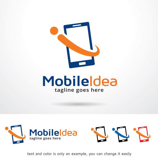 手机字母I logo模板图片下载