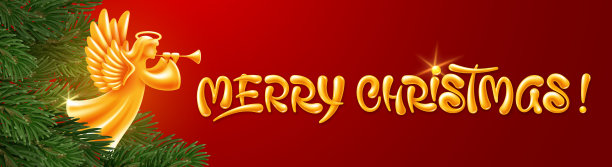 圣诞和新年祝福横幅模板图片下载