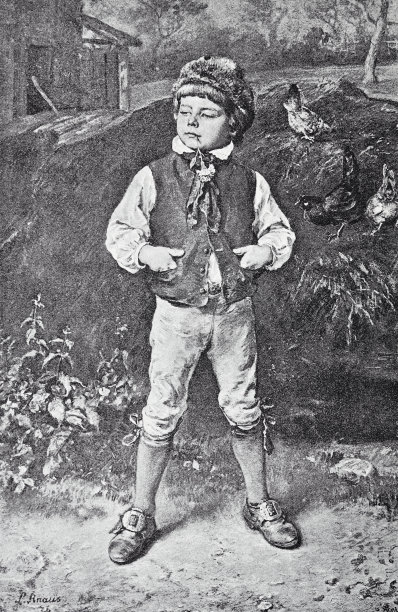 骄傲的乡村王子站在粪堆旁，嘴里衔着一朵花图片下载