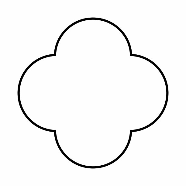 四瓣花几何形状图片下载