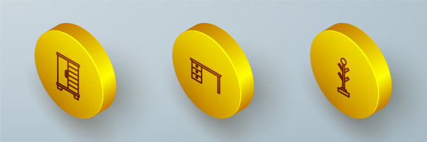 设置等距线衣柜办公桌和外套图片下载