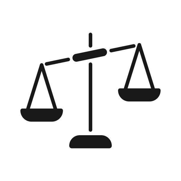 天平剪影图标图片下载