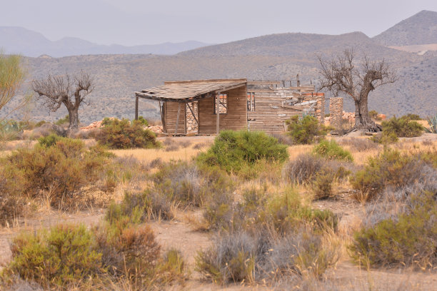 废弃的房子，数码照片作为背景图片下载