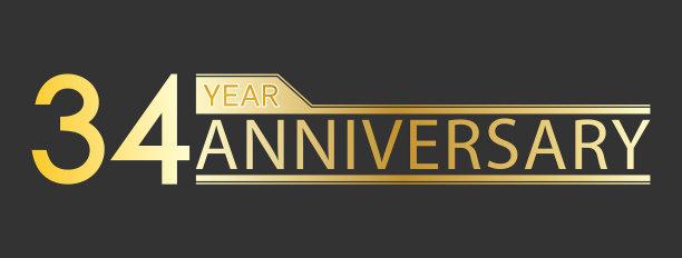 金色贺词34年图片下载