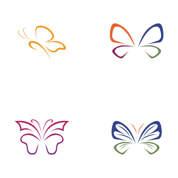 美女蝴蝶图标设计图片下载