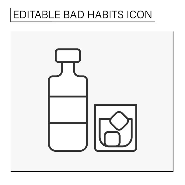饮用线性图标图片下载
