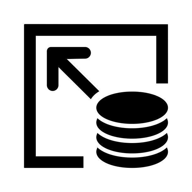 CDN存储图标。黑色矢量图形图片下载