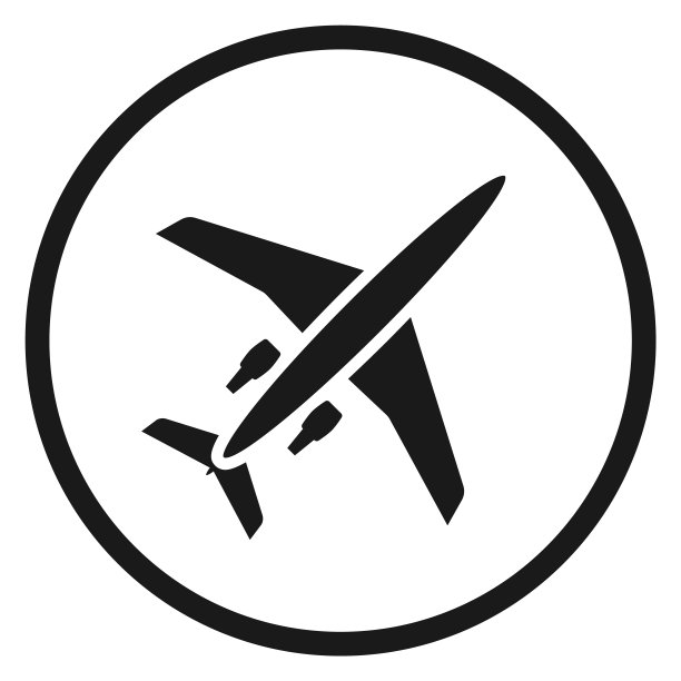 飞机图标，机场圆形标志，飞行标志图片下载