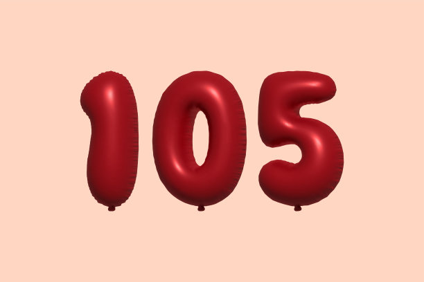 红色氦气球3D 105号图片下载