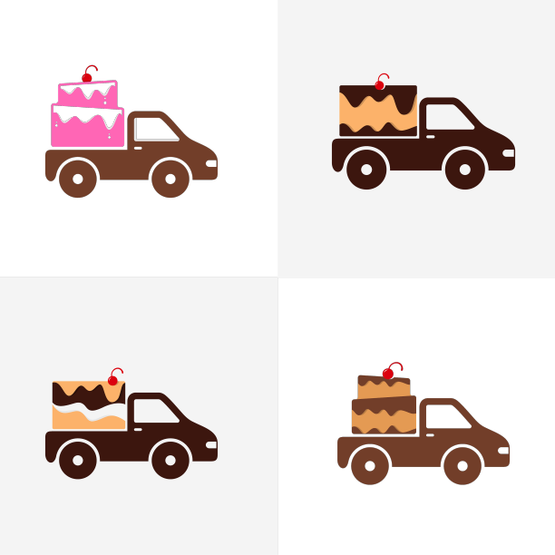 集汽车蛋糕标志设计模板烘焙标志图片下载